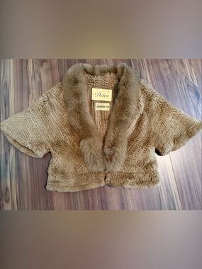 Dena Genuine Fur Camel Fur Shrug/jacket